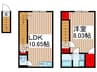 カインドネス蕨Ⅳ 1LDKの間取り