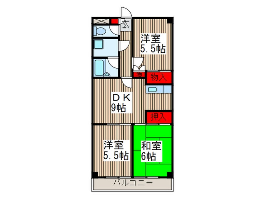 間取図 村田コーポ第２