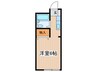 一秀ハイム 1Rの間取り