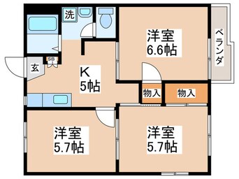 間取図 ブル－プラム長渕