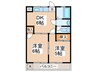 クレインマンション 2DKの間取り