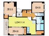 ﾌﾟﾃｨ･ﾒｿﾞﾝ日本橋 2LDK+Sの間取り