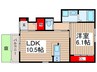 レフア・コート 1LDKの間取り