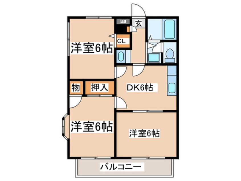 間取図 シティ－堂山Ａ