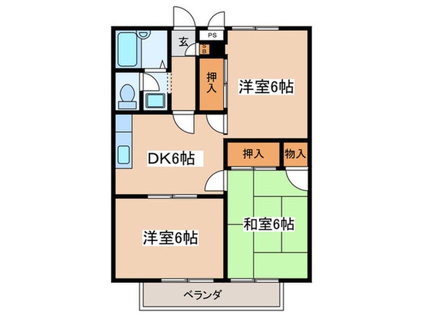 間取図 シティ－堂山Ａ