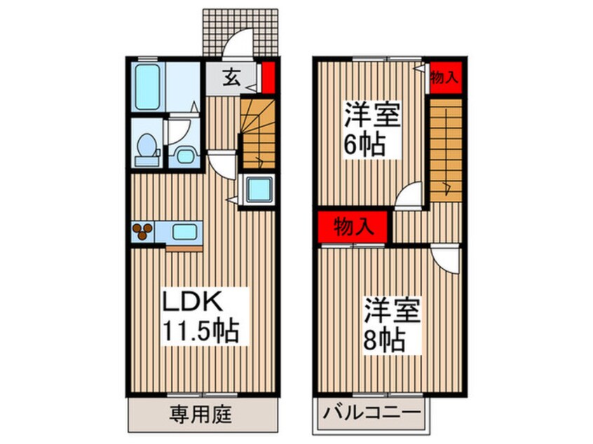 間取図 コンフォ－ト所沢Ｂ