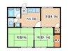 藤沢ハイツ 3Kの間取り