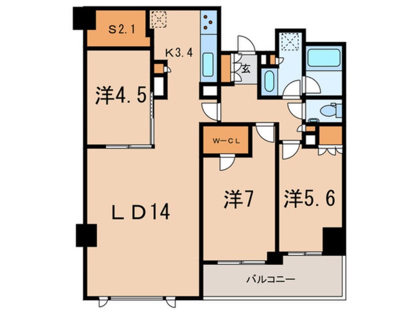 間取図 シティテラス目白(C1603)