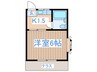 菊池コ－ポ 1Kの間取り
