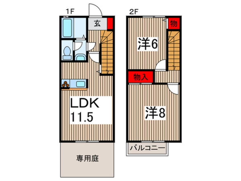 間取図 コンフォ－ト所沢Ｃ