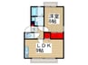 サンライズハイツＢ 1LDKの間取り
