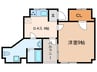 トパーズⅡアネックス 1DKの間取り