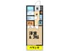 ヴァンス用賀 1Kの間取り