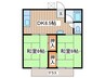 サンハイツ 2DKの間取り