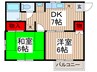 メゾン．ルミエール 2DKの間取り