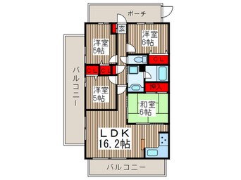 間取図 エクシオ中浦和レジデンス(601)