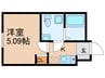 栄町レジデンス 1Kの間取り