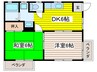 ドエル・パ－クス 2DKの間取り
