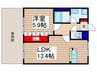 カームオータム大原 1LDKの間取り