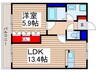 カームオータム大原 1LDKの間取り