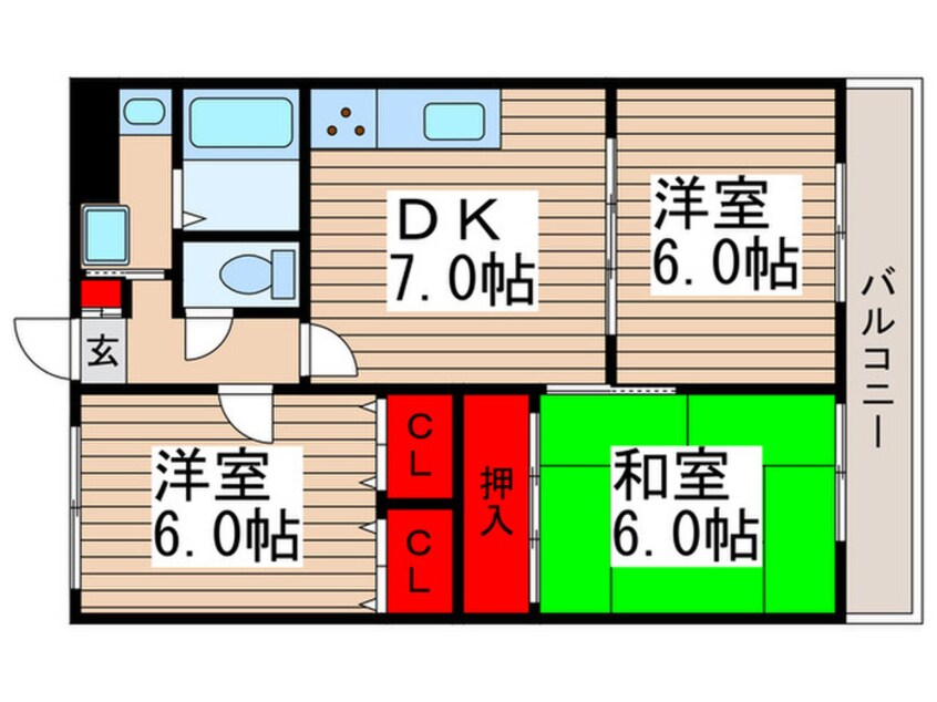間取図 盛大ﾊﾟﾚｽ
