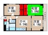 盛大ﾊﾟﾚｽ 3DKの間取り