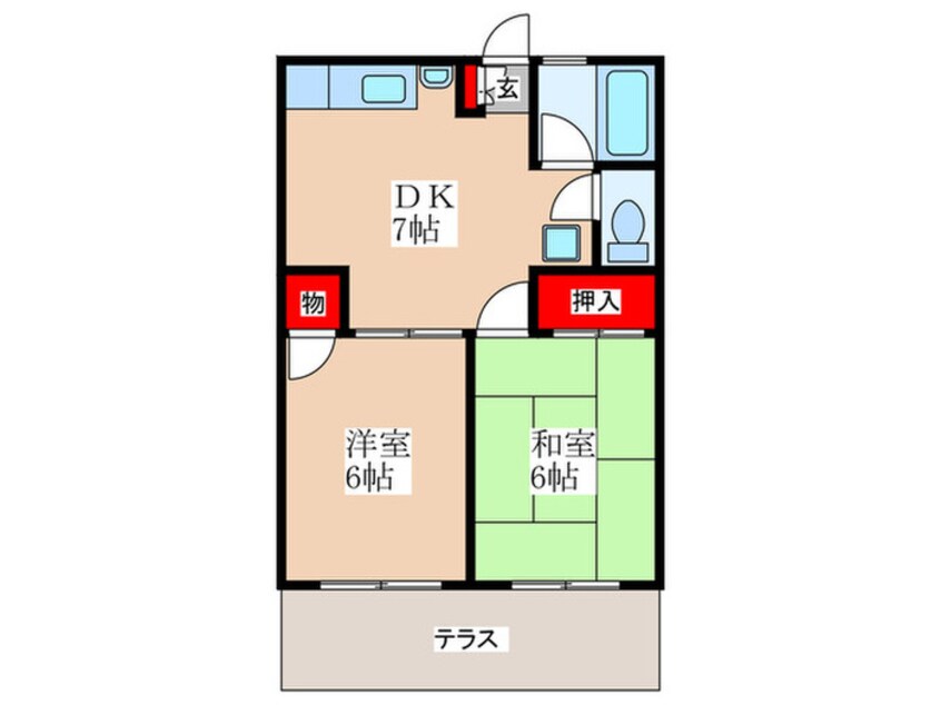 間取図 シティハイム田村