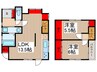 富士見市上沢戸建て 2LDKの間取り