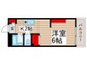 スクエア高砂 1Kの間取り