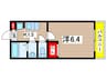 リリックコート長島 1Kの間取り