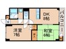 メゾンクレール 2DKの間取り
