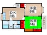 ヤヨイハイツ 2DKの間取り