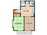 サンパレス網久保Ⅲ 2DKの間取り
