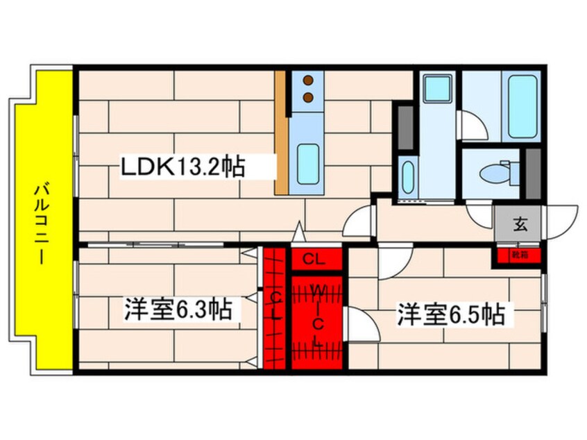 間取図 ヴァンヴェール三輪