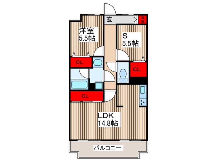 間取図 ﾗｲｵﾝｽﾞﾏﾝｼｮﾝ三郷第3