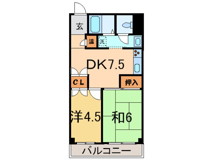 間取図 ビュ－ハイム上池台　６０５