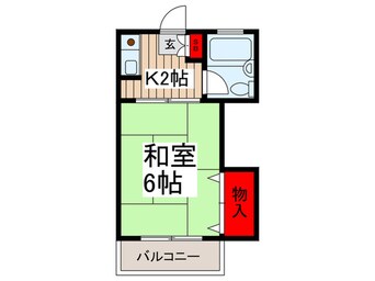 間取図 第三若草ﾊｲﾂ