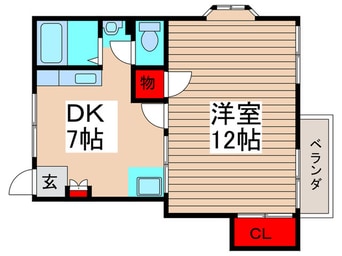 間取図 飛の台ﾊｲﾂＡ・Ｂ