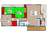 富士勝 3LDKの間取り