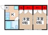 コ－ポ潮 2Kの間取り