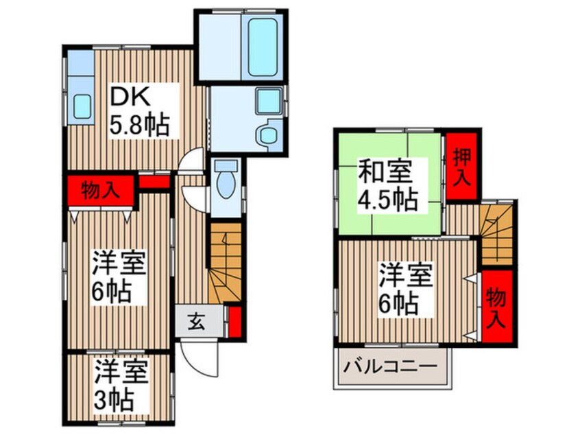 間取図 松郷貸家