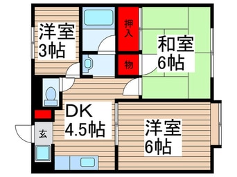 間取図 コートサイドアベニューF棟