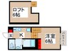 本中山3丁目共同住宅 1Kの間取り