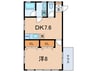 ヒルズ・ＧＴ 1DKの間取り