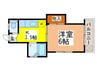 コ－ポ英 1Kの間取り