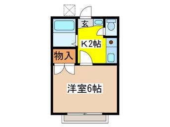 間取図 ﾌｼﾞﾉﾊｲﾂ　２