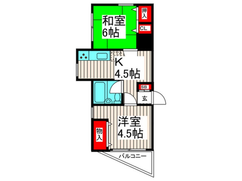 間取図 コスモ壱番館