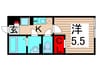 グレイス高野Ⅱ 1Kの間取り