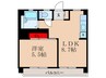 丸善高円寺ハイツ 1LDKの間取り