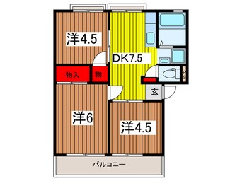 間取図 第３ヨコミゾハイツ